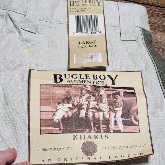 Bugle Boy Authentics Boys Khakis Cargo Shorts - Size Large (16-18) NWT - Picture 7 of 9